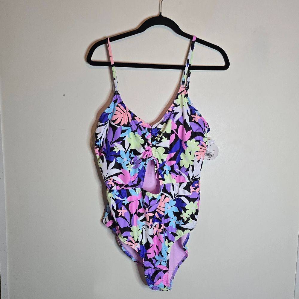 Decree One Piece Cut Out Swimsuit Xl New With Tags